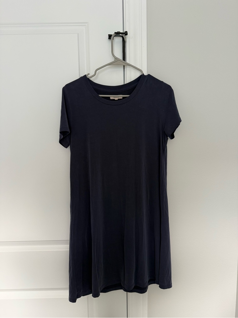 Madewell Navy Short-Sleeve A-Line Mini Dress